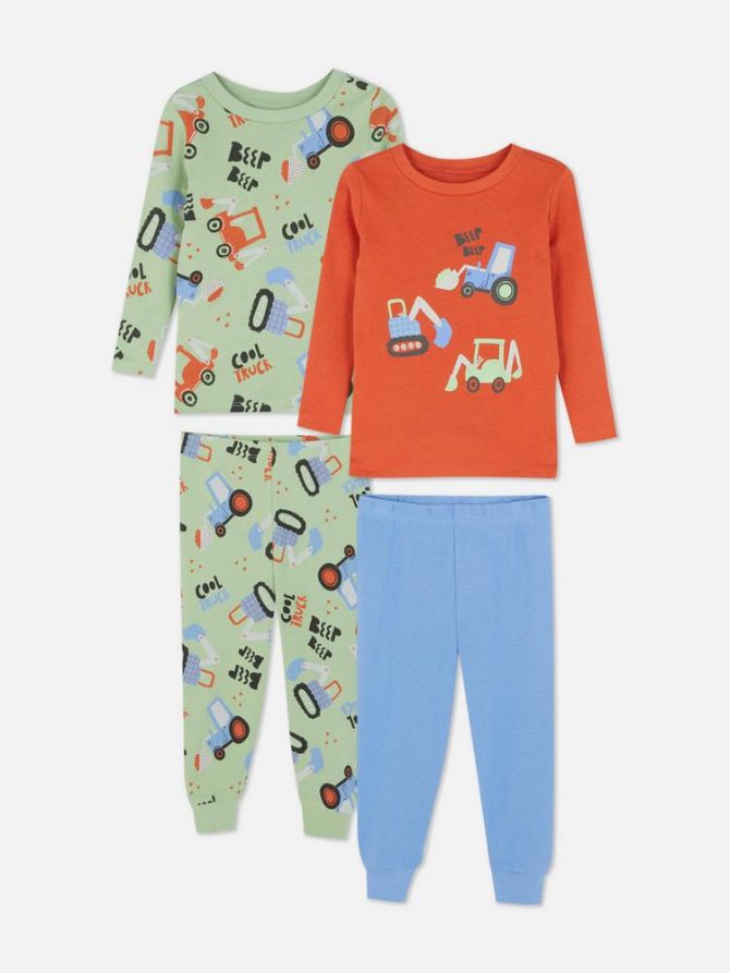 0-36mths | 2pk Patterned Long Pyjamas