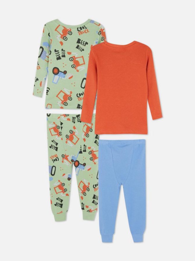 0-36mths | 2pk Patterned Long Pyjamas - Image 2