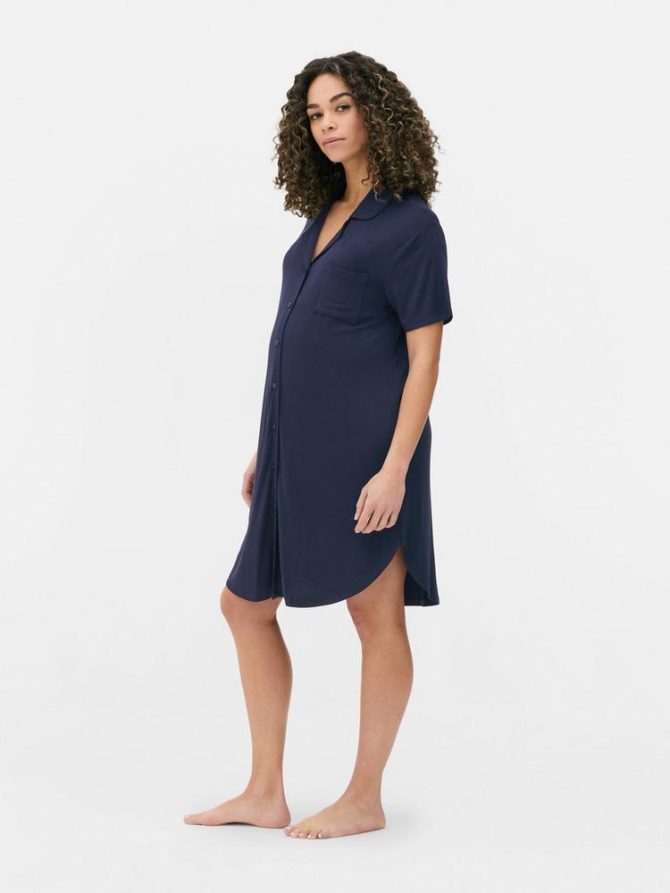 Maternity Ribbed Nightshirt - Image 2