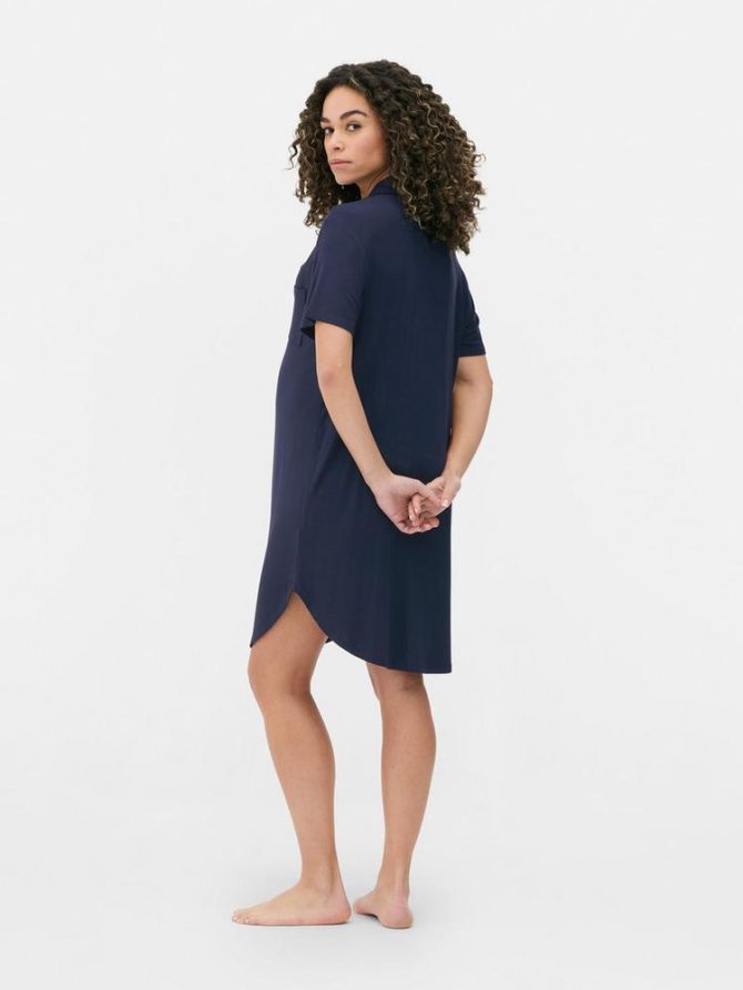 Maternity Ribbed Nightshirt - Image 4