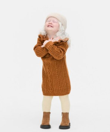 0-36mths | Cable Knit Dress and Leggings Set