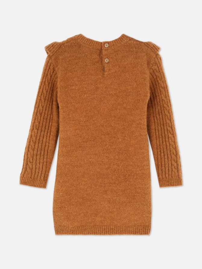 0-36mths | Cable Knit Dress and Leggings Set - Image 4