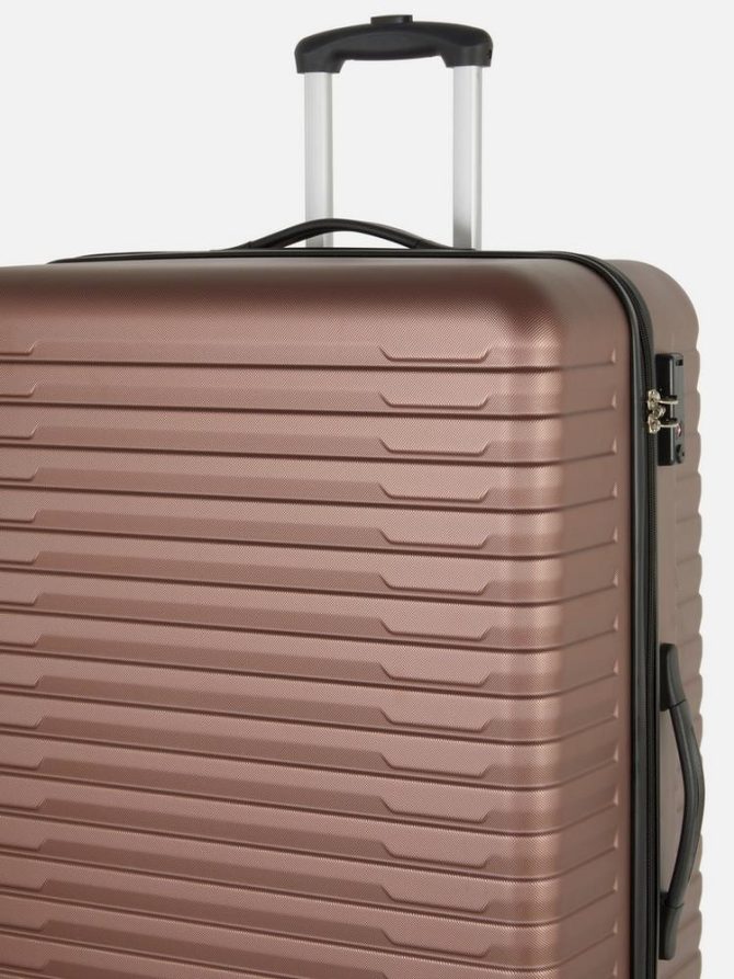 Ribbed Four-Wheel Hard Shell Suitcase - Image 4