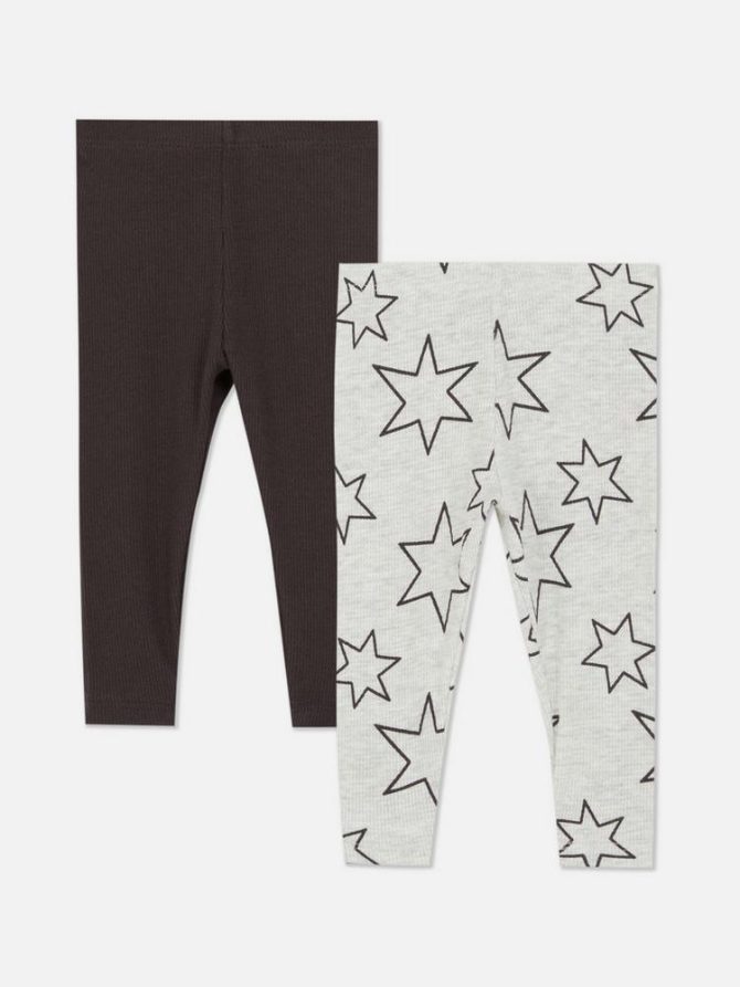 0-36mths | 2pk Textured Leggings - Image 2