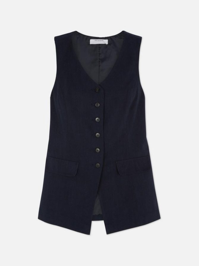 Flax Longline Waistcoat - Image 5