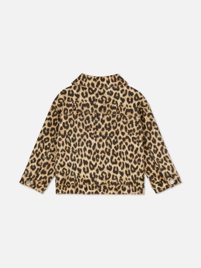 0-36mths | Leopard Print Denim Jacket - Image 2