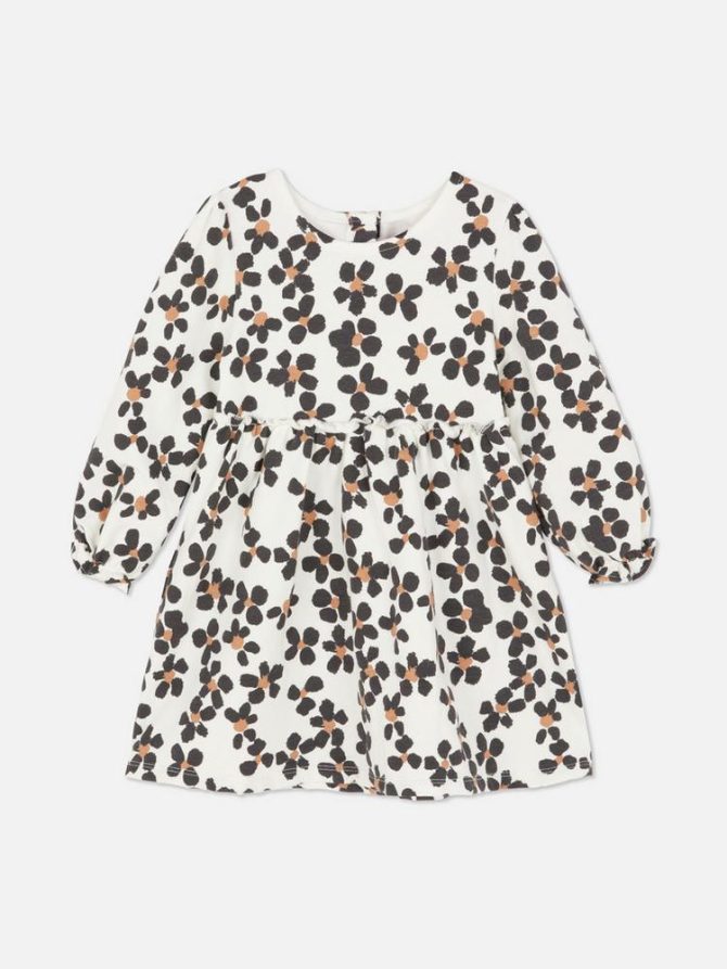 0-36mths | Floral Sweatshirt Dress