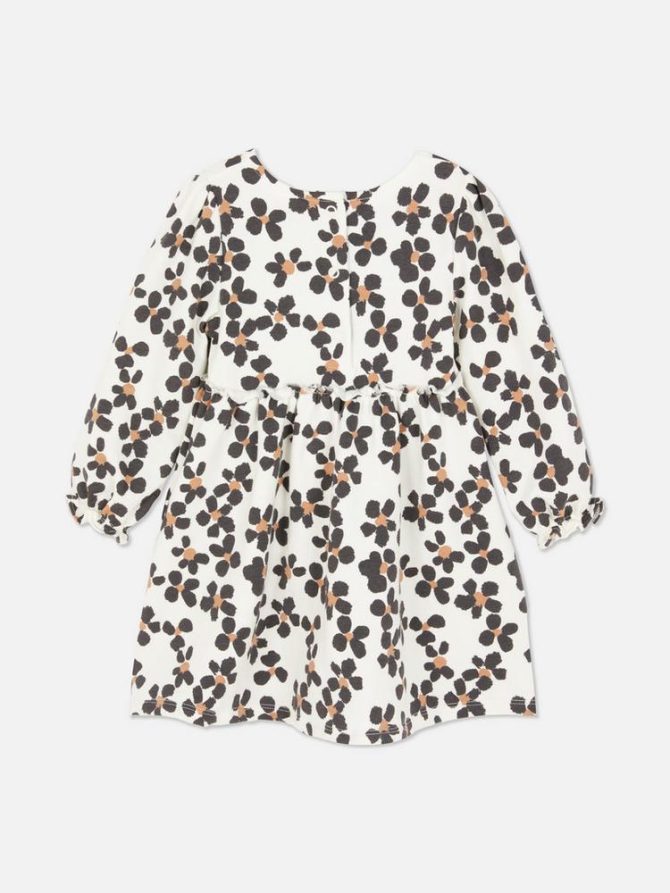0-36mths | Floral Sweatshirt Dress - Image 2