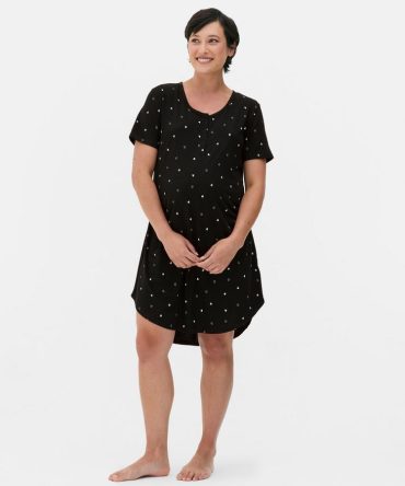 Maternity Popper Button Sleep T-Shirt