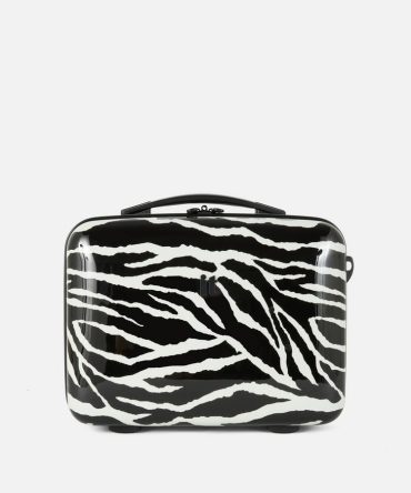 Zebra Hard Shell Vanity Suitcase