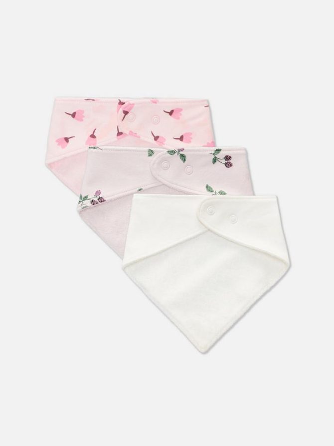 3pk Berry Graphic Bandana Bibs - Image 2
