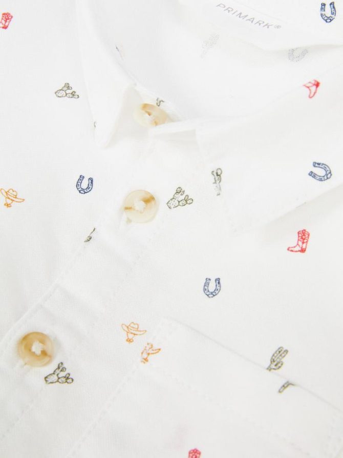 0-36mths | Printed Oxford Shirt - Image 3
