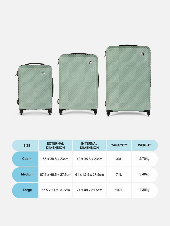 3pk it Luggage Hard Shell Suitcases - Image 5