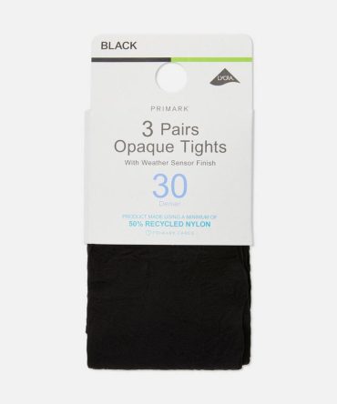 3pk 30 Denier Opaque Tights