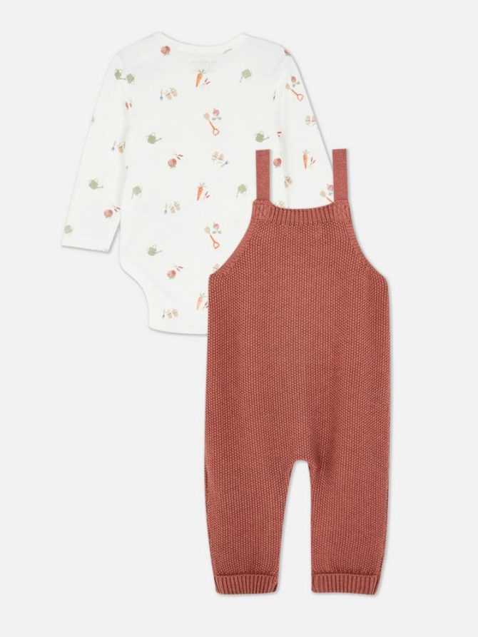 0-18mths | Dungaree And Sleepsuit Set - Image 2