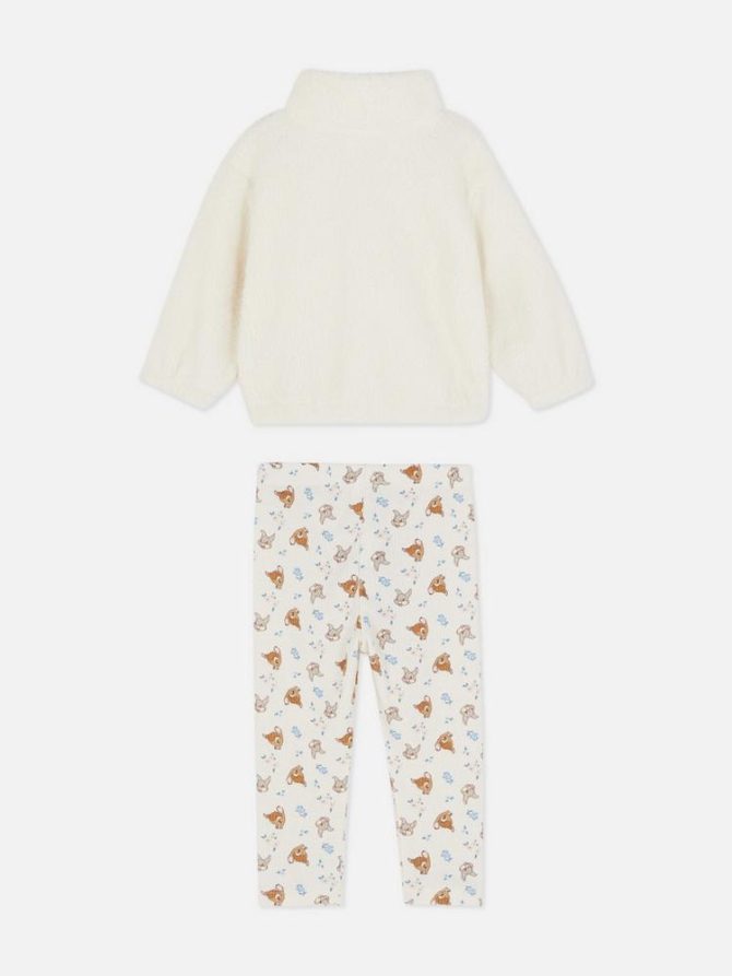 0-36mths | Disney's Bambi Fleece Sweatshirt and Leggings Set - Image 2