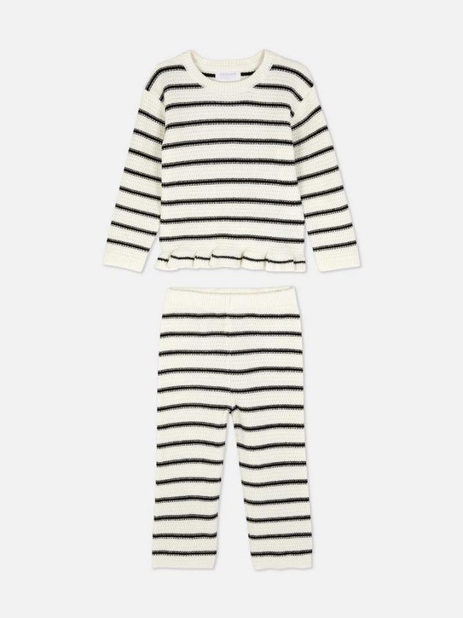 0-36mths | Crochet Sweatshirt and Leggings Set