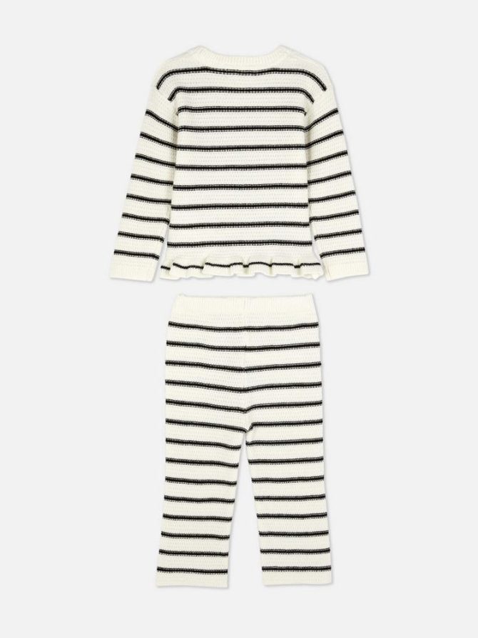0-36mths | Crochet Sweatshirt and Leggings Set - Image 2