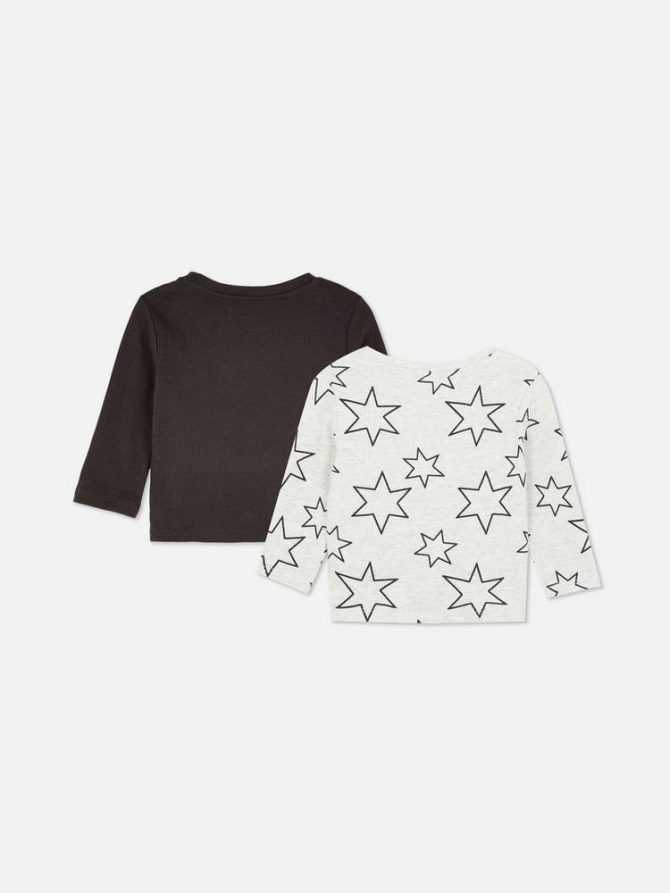 0-36mths | 2pk Textured T-Shirts - Image 2