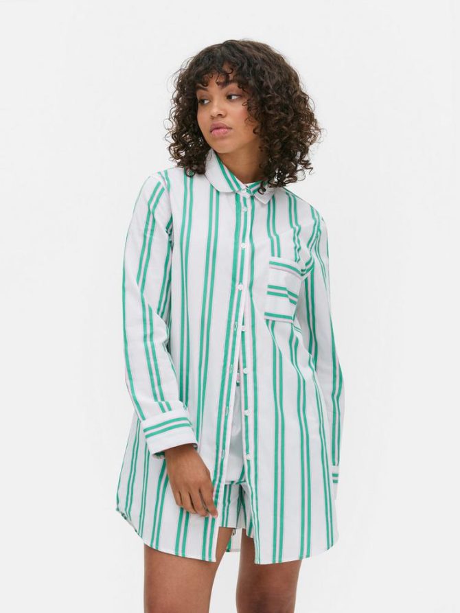 Woven Striped Nightshirt - Image 2