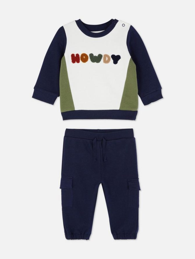 0-36mths | Howdy Boucle Top and Trousers Set - Image 3